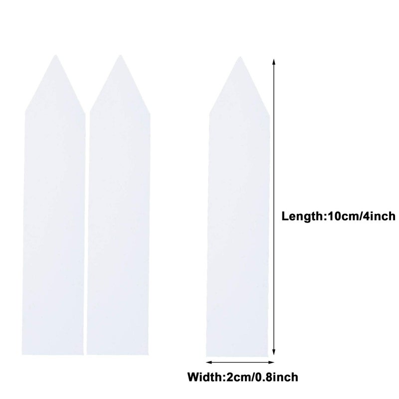 Mihey 100 Pcs 4 Inch Plastic Nursery Garden Stake Tags Plant Seed Garden Labels Pot Marker White - Image 3